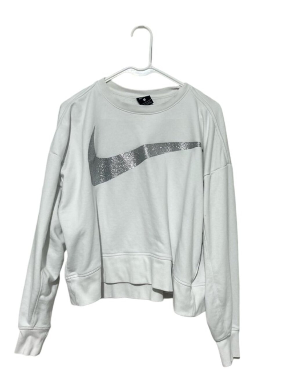 Nike White Sweatshirt Big Logo Size Large
